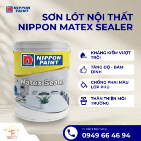 Sơn Lót Nội Thất Nippon Matex Sealer Thùng 17L