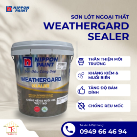 Sơn Lót Nippon WeatherGard Sealer Chống Kiềm Ngoại Thất 15L