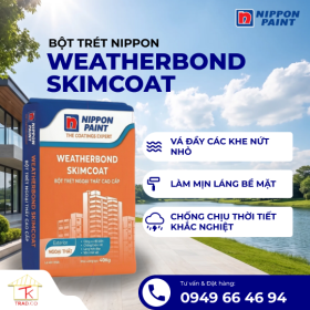 Bột Trét Nippon Weatherbond Skimcoat Bao 40kg