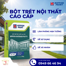 Bột Trét Nippon Putty Nội Thất Bao 40kg