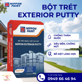Bột Trét Tường Nippon Putty Ngoại Thất Bao 40kg