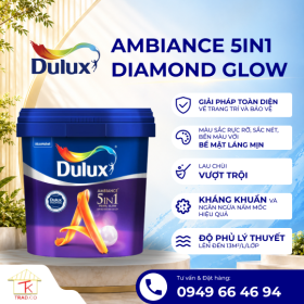 Sơn Dulux Ambiance 5IN1 Diamond Glow Siêu Bóng 66AB