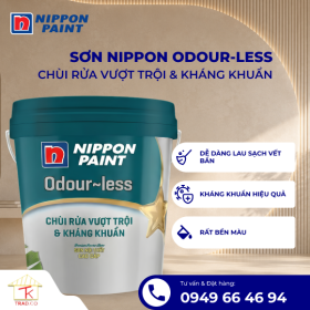 Sơn Nippon Odour-less Chùi Rửa Vượt Trội Kháng Khuẩn