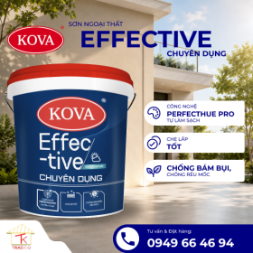 Sơn ngoại thất KOVA Effective  Chuyên Dụng (Mờ - Nền S,T)