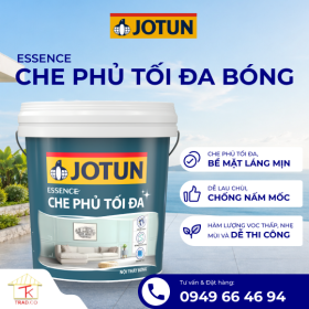 Sơn nội thất Jotun Essence che phủ tối đa Bóng - 15L