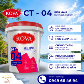 Sơn ngoại thất cao cấp KOVA CT-04  Bền Màu (Bóng – Nền S,T, D, A)