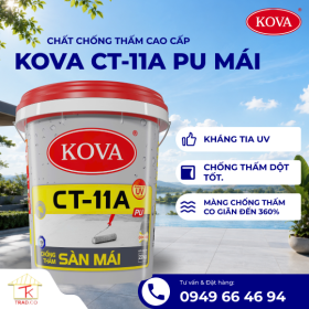 Sơn Chống Thấm Sân Thượng KOVA CT-11A PU Sàn Mái 20kg