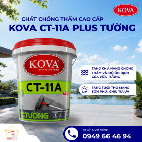 Sơn Chống Thấm Tường Ngoài Trời KOVA CT-11A Plus Thùng 20kg