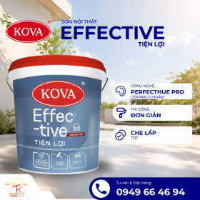 Sơn nội thất KOVA Effective  Tiện Lợi (Mờ - Nền S)